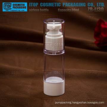 ZB-LI30 30ml attractive and classical 1oz round cosmetic airless plastic bottle